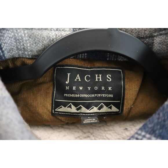 Jachs New York Men’s Sz L Tan Aztec Wool Blend Sherpa Lined Shirt Jacket Shacket - Picture 3 of 14